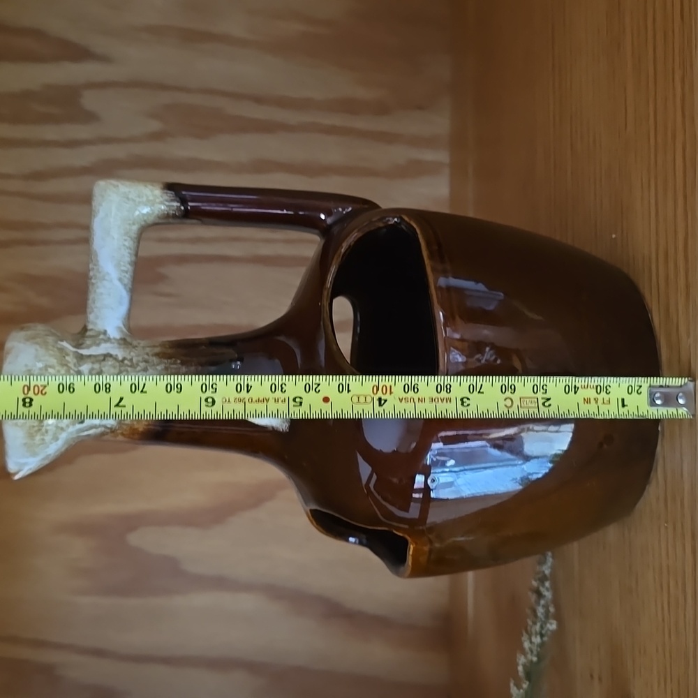 Vintage Brown Drip Strawberry Planter Jug Cottagecore 60's Farmer Homesteading - Picture 3 of 7